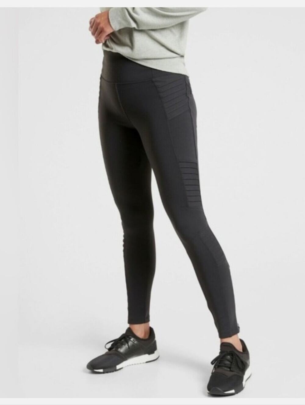 Athleta Delancey Moto Tight Leggings Black Size Large